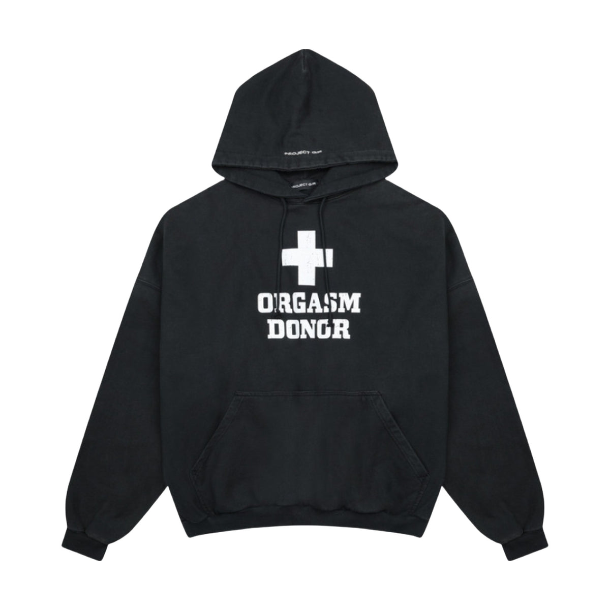 Project G/R Orgasm Donor Hoodie — Washed Black