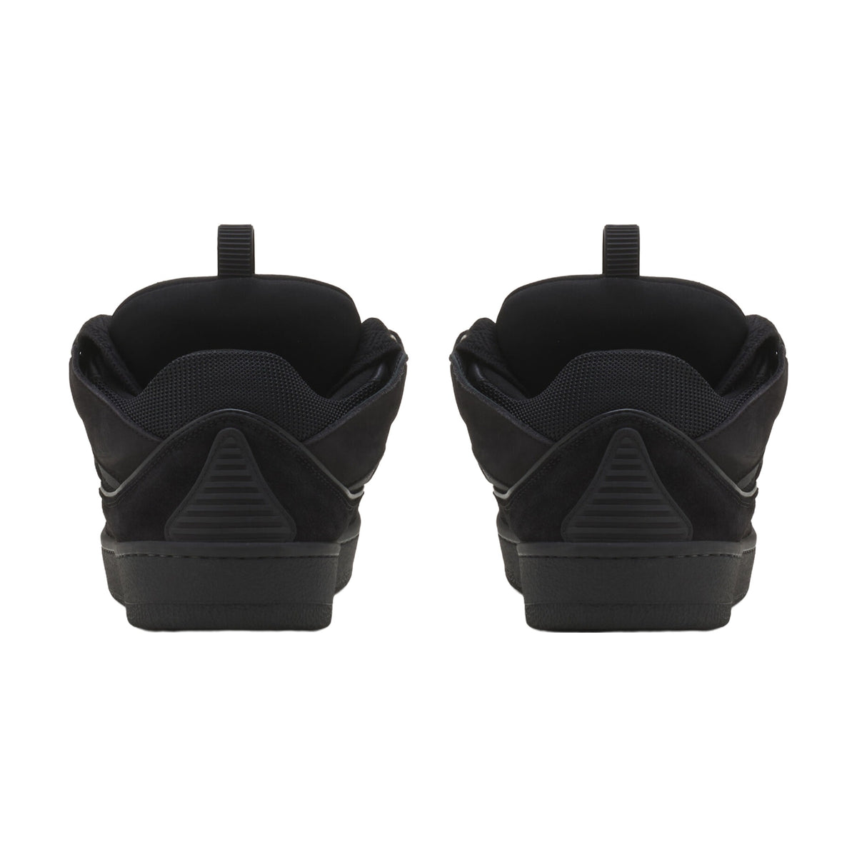 Lanvin Curb Sneakers — Black Suede