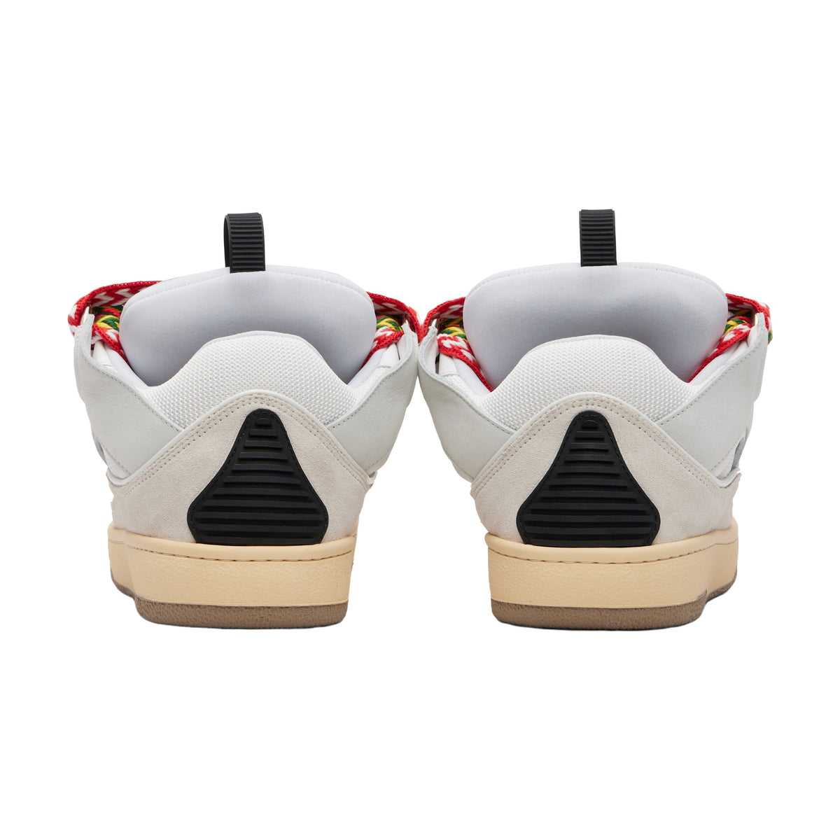 Lanvin Curb Sneakers — Grey White Black Toe Rainbow Laces