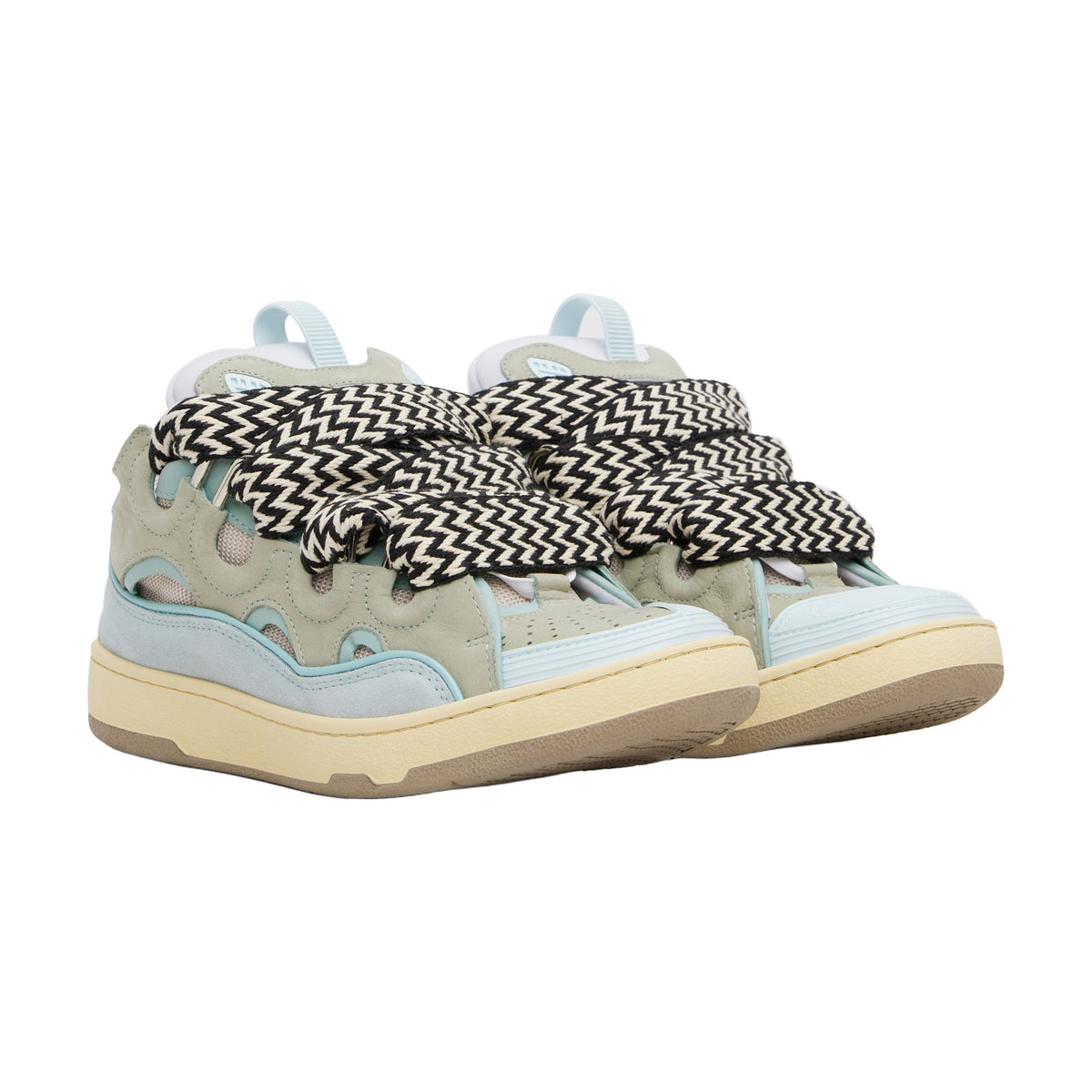 Lanvin Curb Sneakers — Light Blue Grey