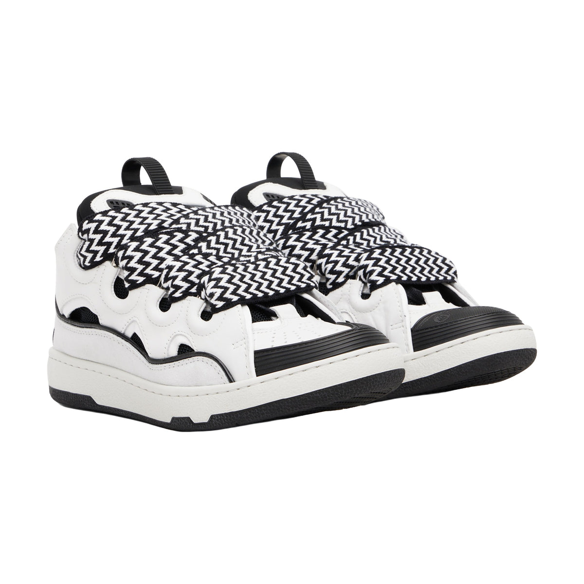 Lanvin Curb Sneakers — White Black Toe