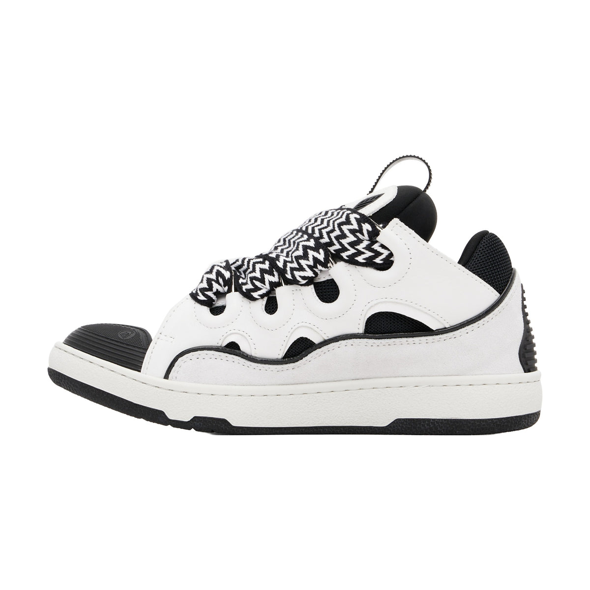 Lanvin Curb Sneakers — White Black Toe