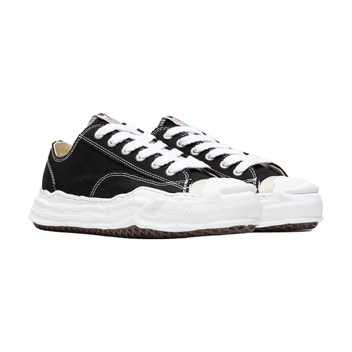 Maison Mihara Yasuhiro Hank Low OG Sole Toe Cap Canvas — Black