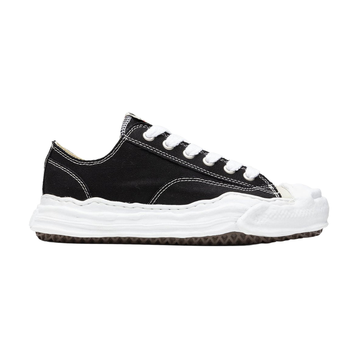 Maison Mihara Yasuhiro Hank Low OG Sole Toe Cap Canvas — Black