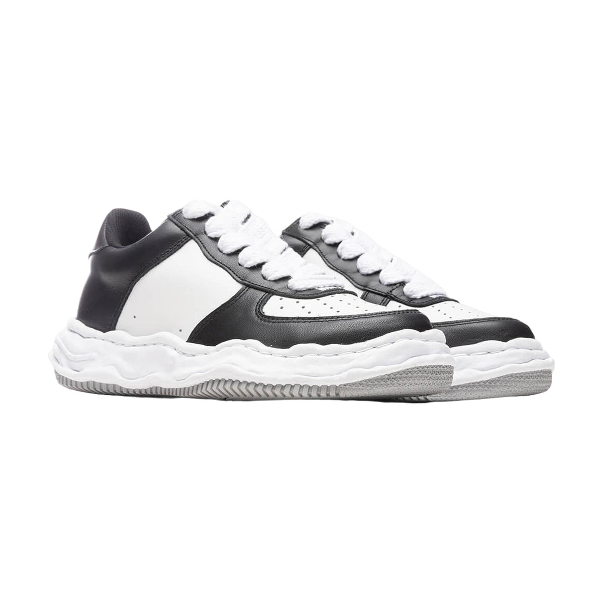 Maison Mihara Yasuhiro Wayne Low OG Sole Leather — Black White