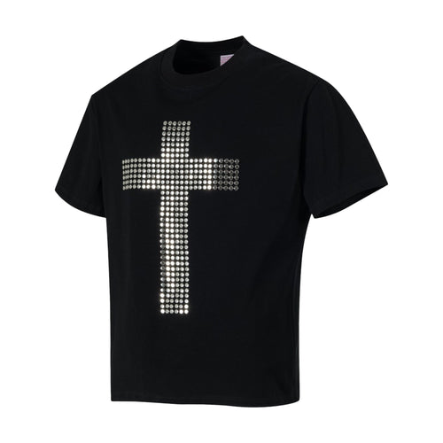 OPIUM Studded Cross T-Shirt — Black
