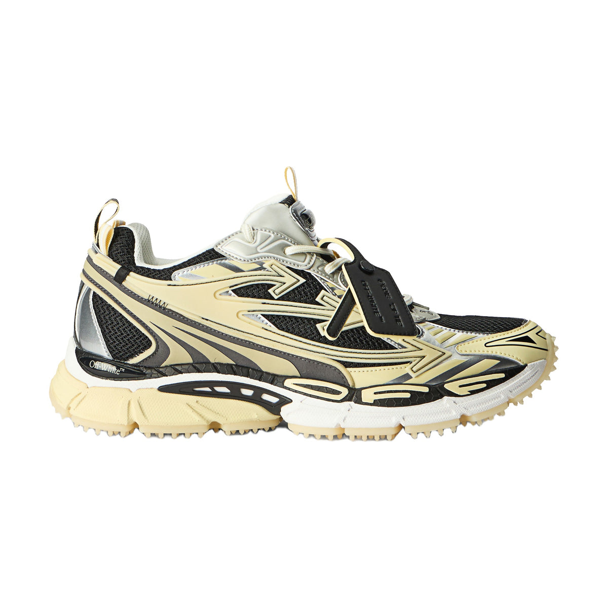 Off-White Be Right Back Glow-In-The-Dark Sneaker — Beige Black