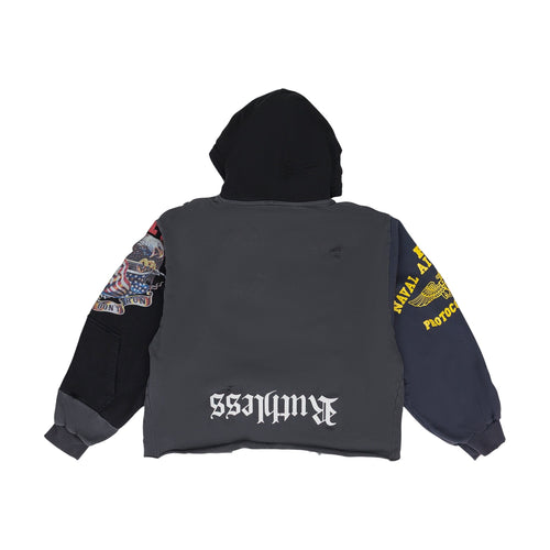 Protocol Index Upside Down Zip Hoodie — Black