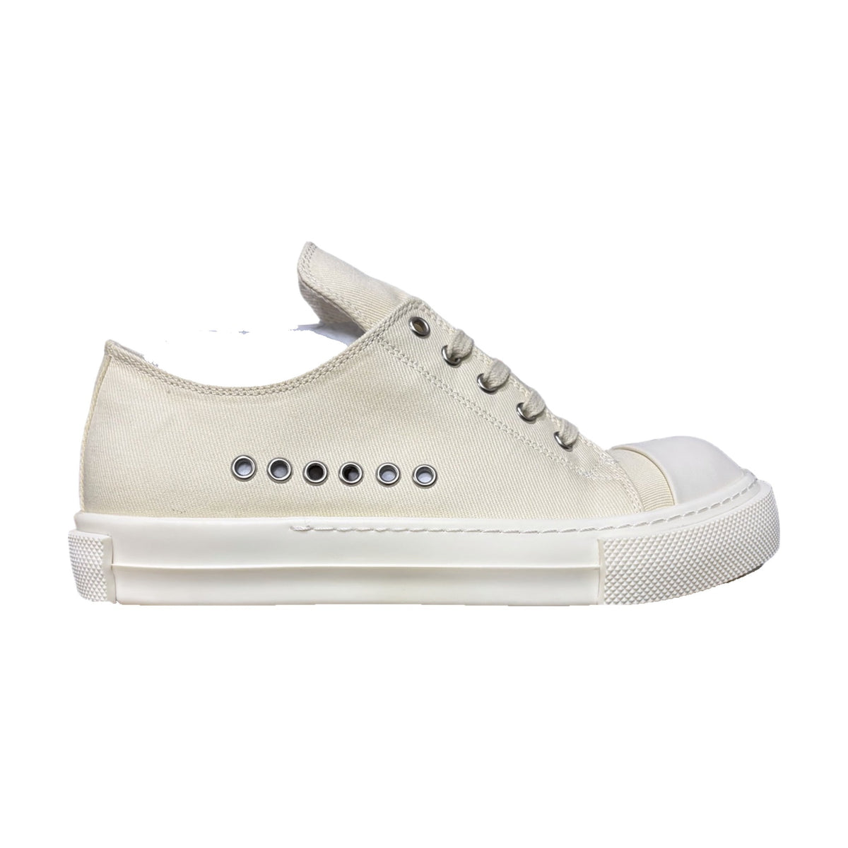Rick Owens DRKSHDW Extreme Low Sneaks Canvas - Milk