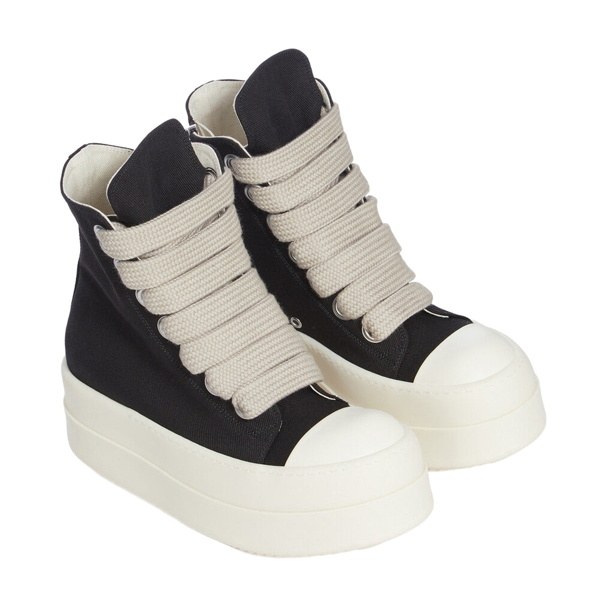 Rick Owens DRKSHDW Jumbo Lace Platform High Canvas - Black