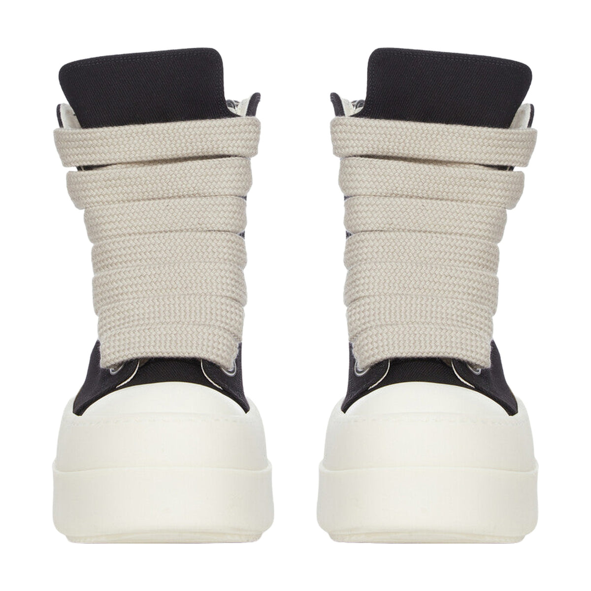 Rick Owens DRKSHDW Jumbo Lace Platform High Canvas - Black
