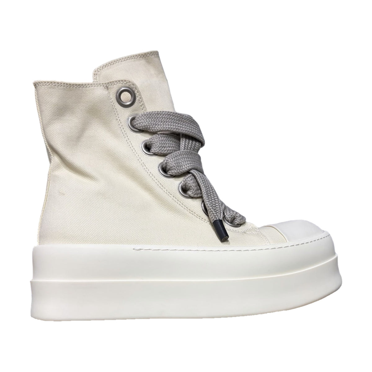 Rick Owens DRKSHDW Jumbo Lace Platform High Canvas - Pure White