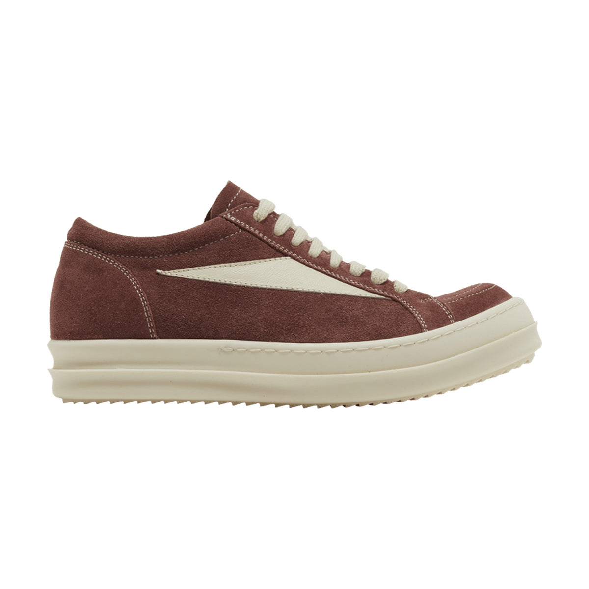 Rick Owens DRKSHDW Vintage Sneaks Suede - Brown White
