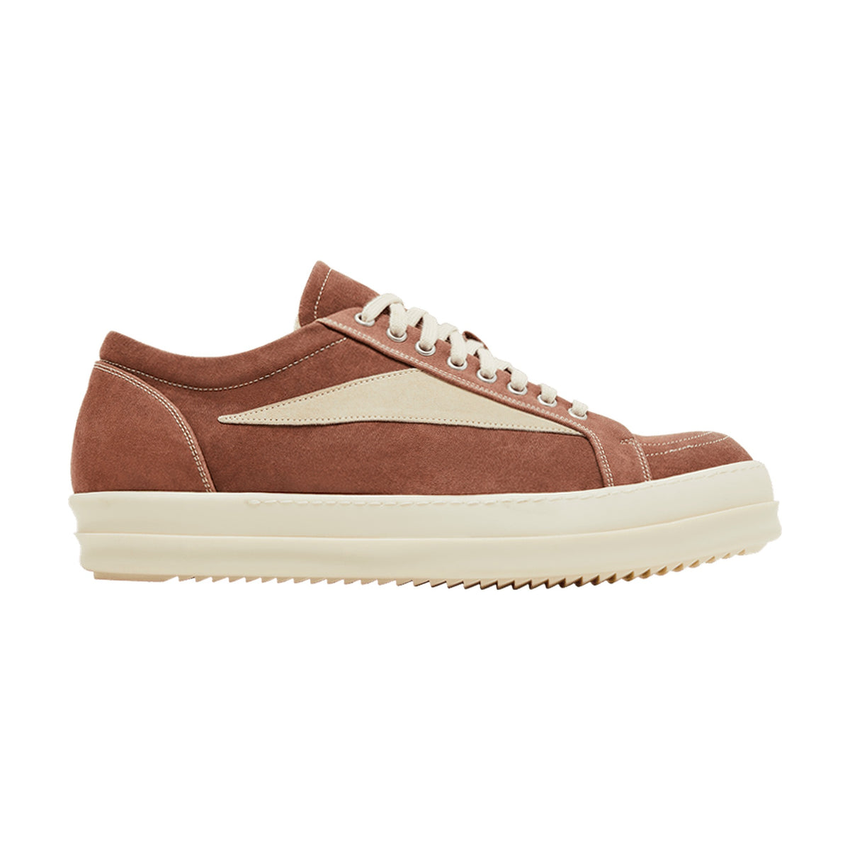 Rick Owens DRKSHDW Vintage Sneaks Suede - Rust White