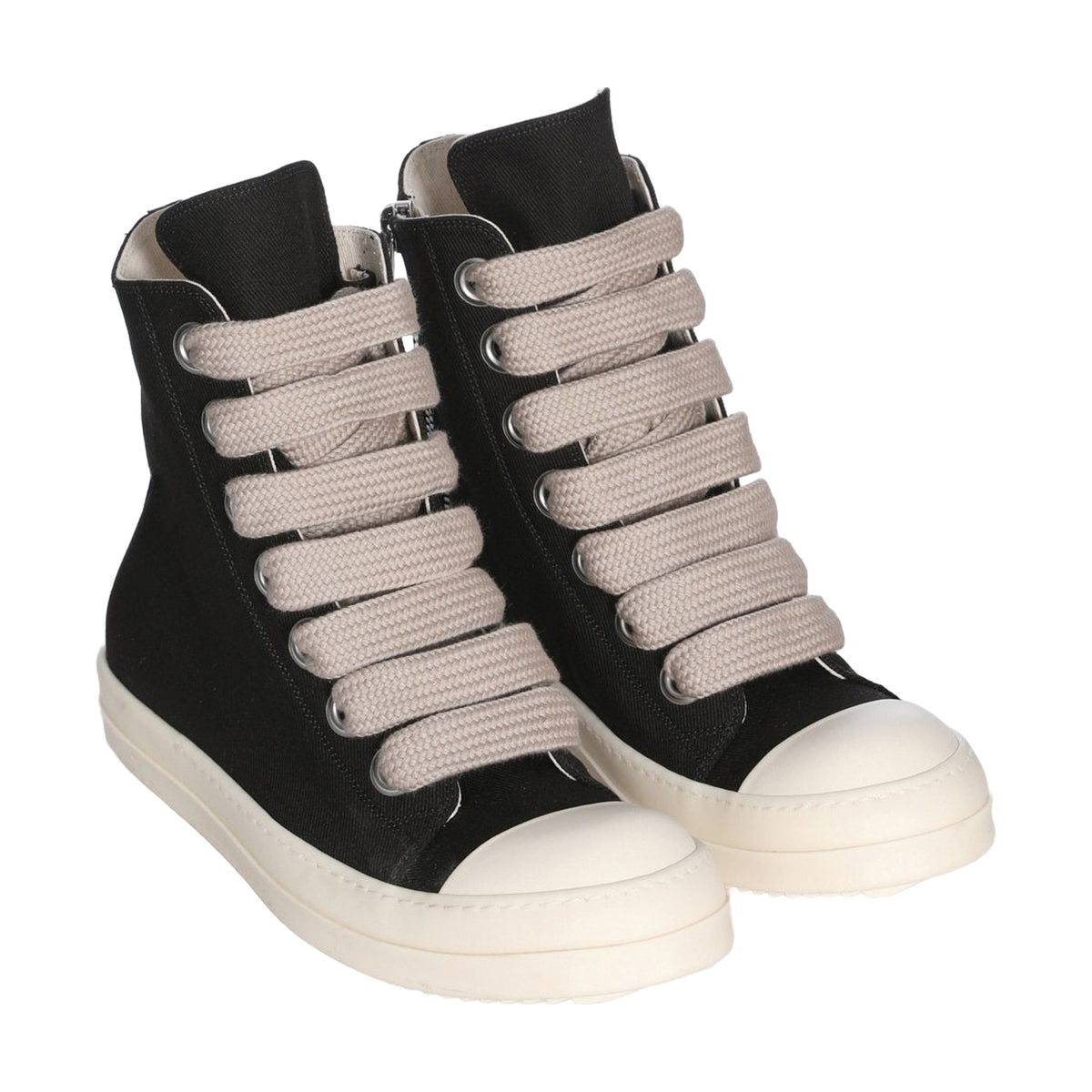 Rick Owens Jumbo Lace High Canvas - Black