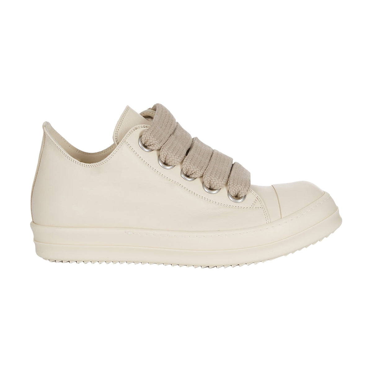 Rick Owens Jumbo Lace Low Sneaks Leather - Triple White