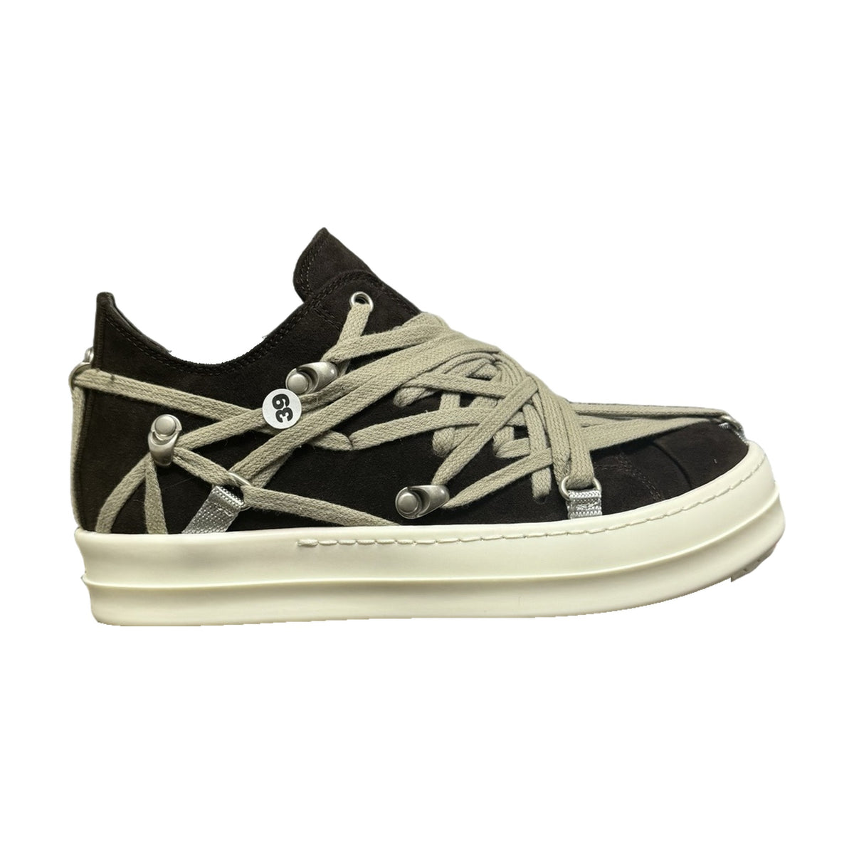 Rick Owens Jumbo Lace Sneakers - Brown Black