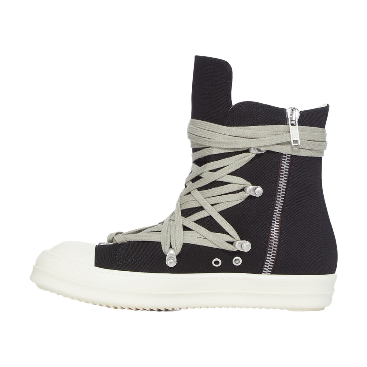Rick Owens Lace-Up High Canvas - Black