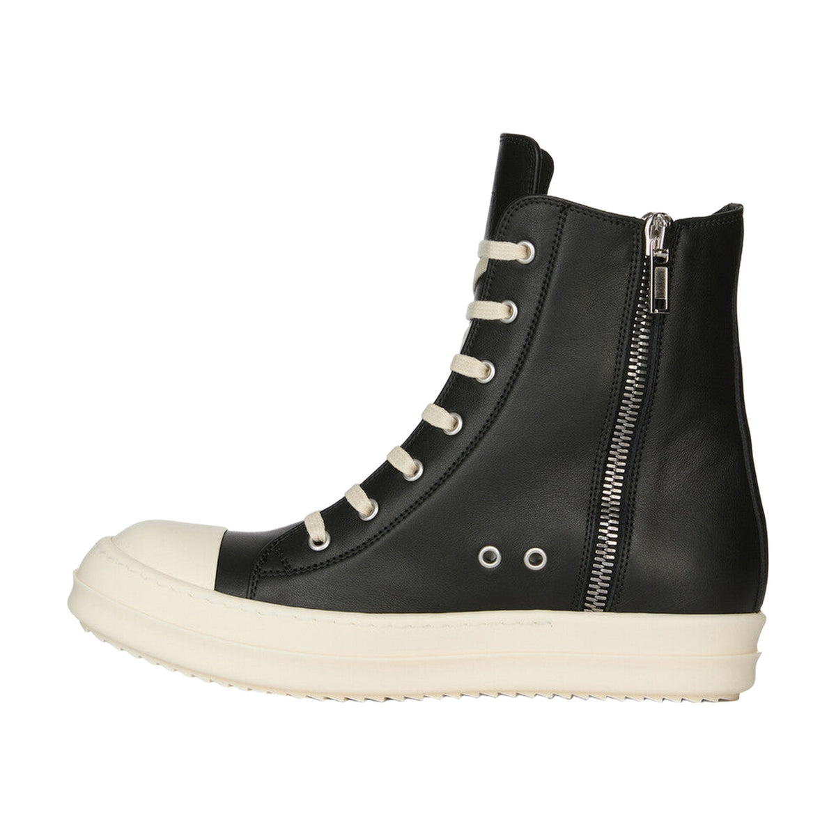 Rick Owens Ramones High Leather - Black