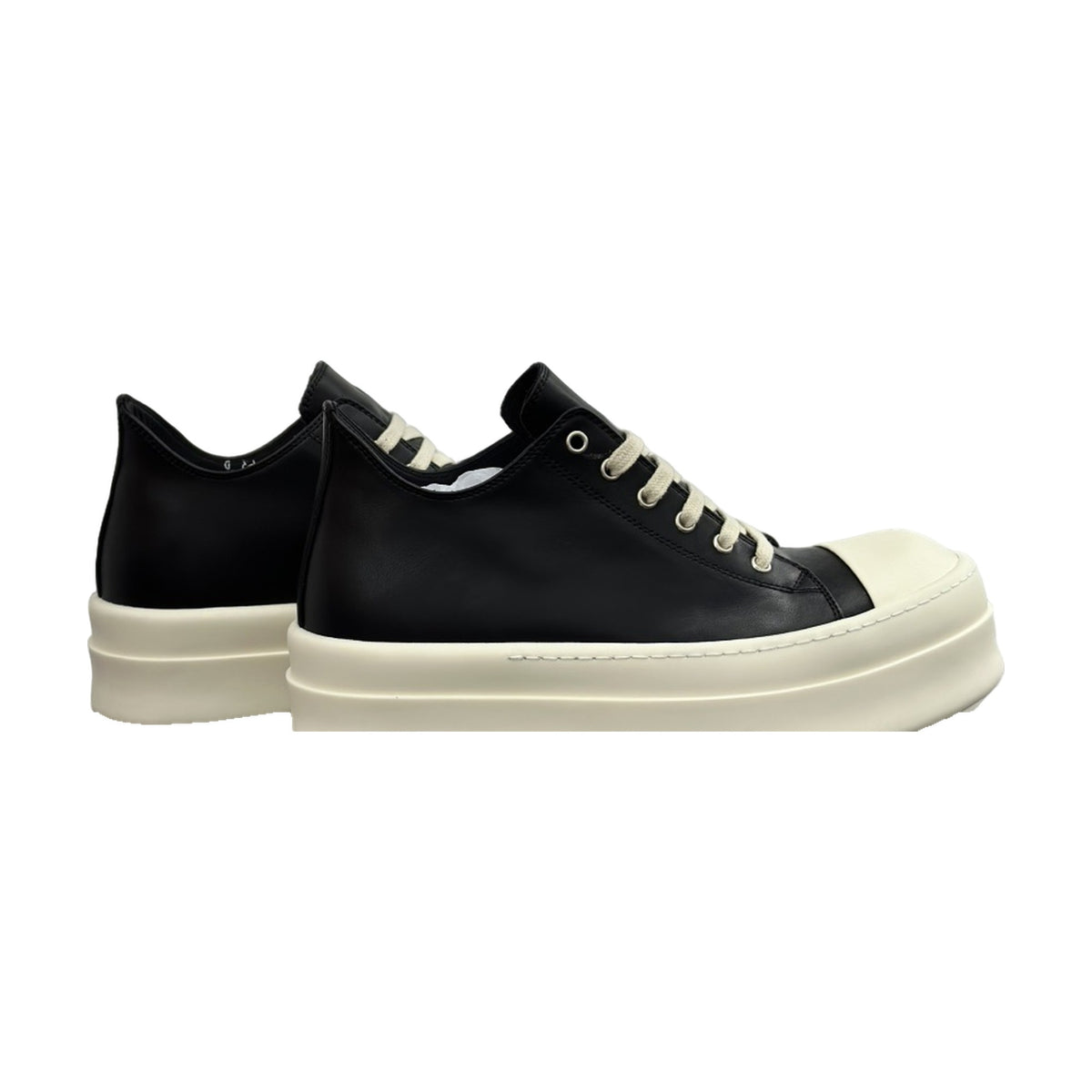 Rick Owens Ramones Platform Leather - Black White