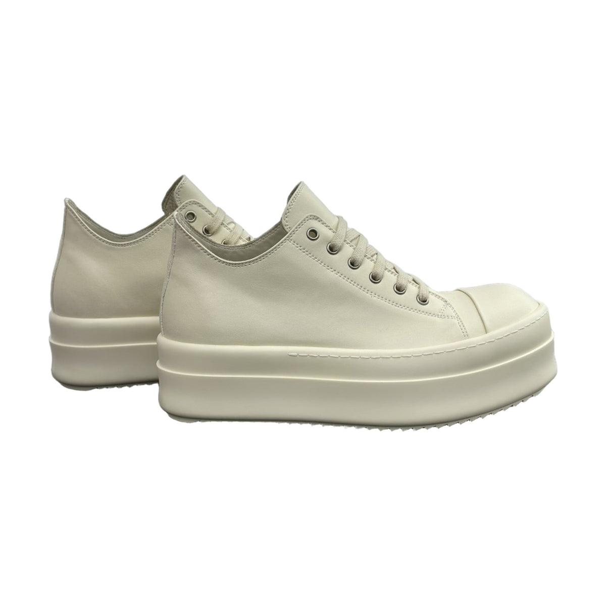Rick Owens Ramones Platform Leather - Triple White