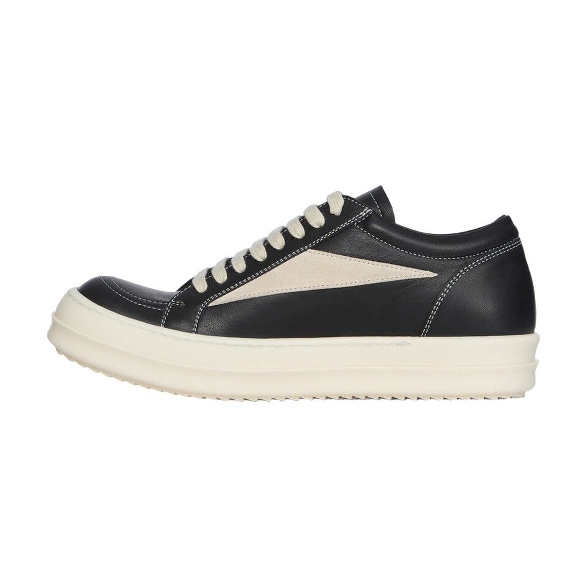 Rick Owens Vintage Sneaks Leather - Black White