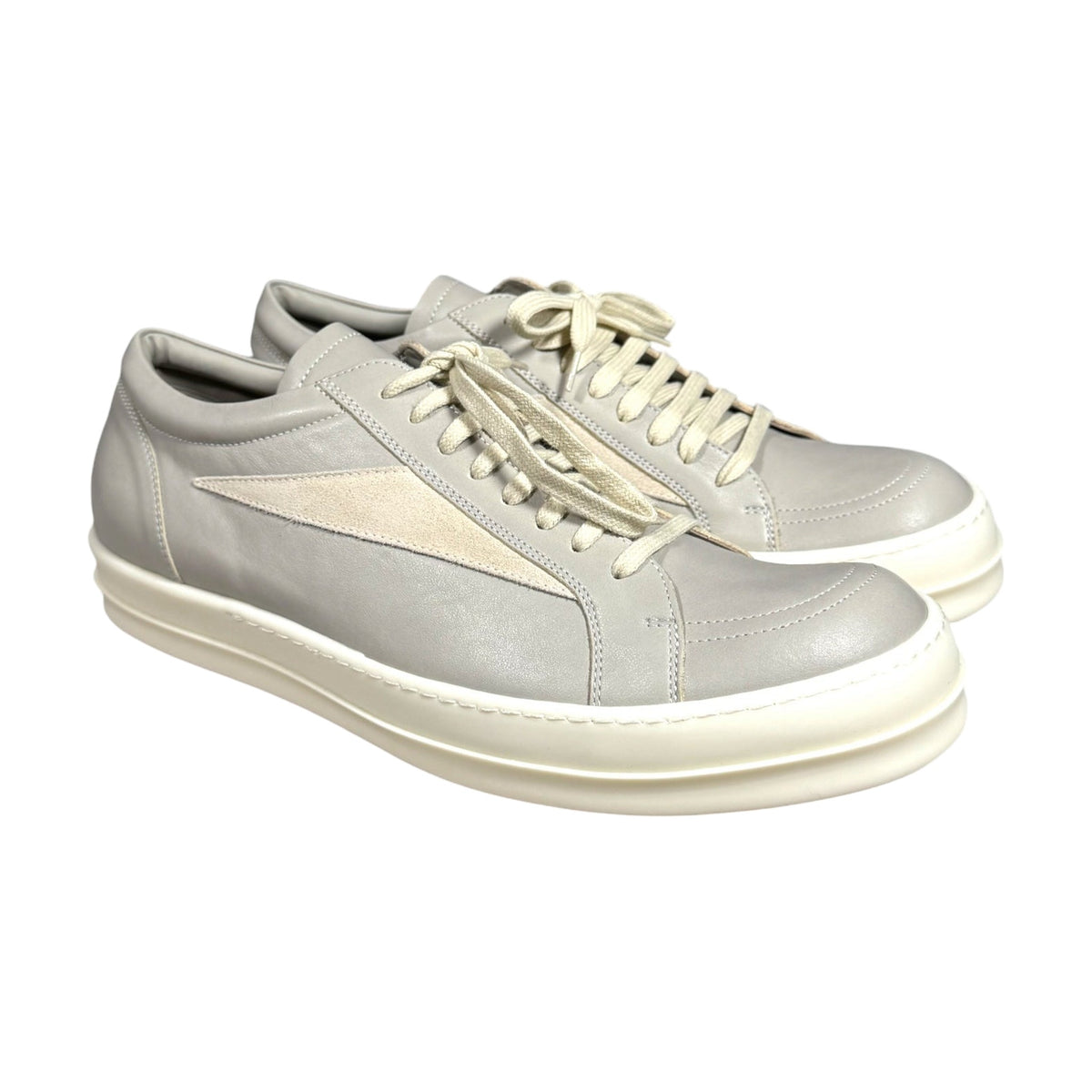 Rick Owens Vintage Sneaks Leather - Nardo Grey