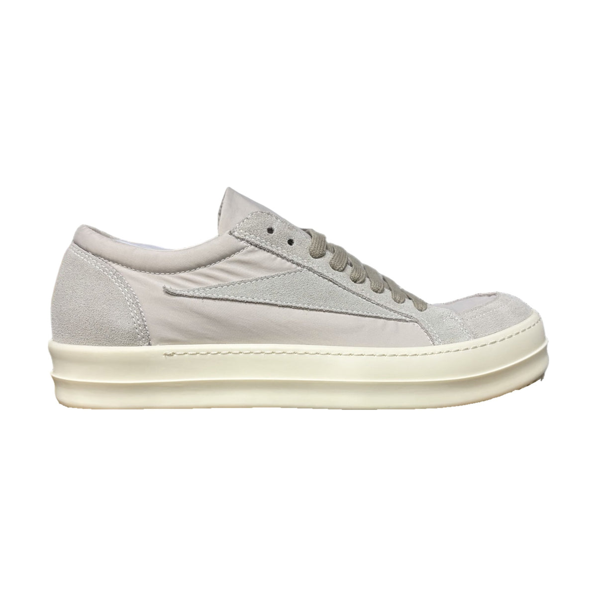 Rick Owens Vintage Sneaks Silk Suede - Off-White