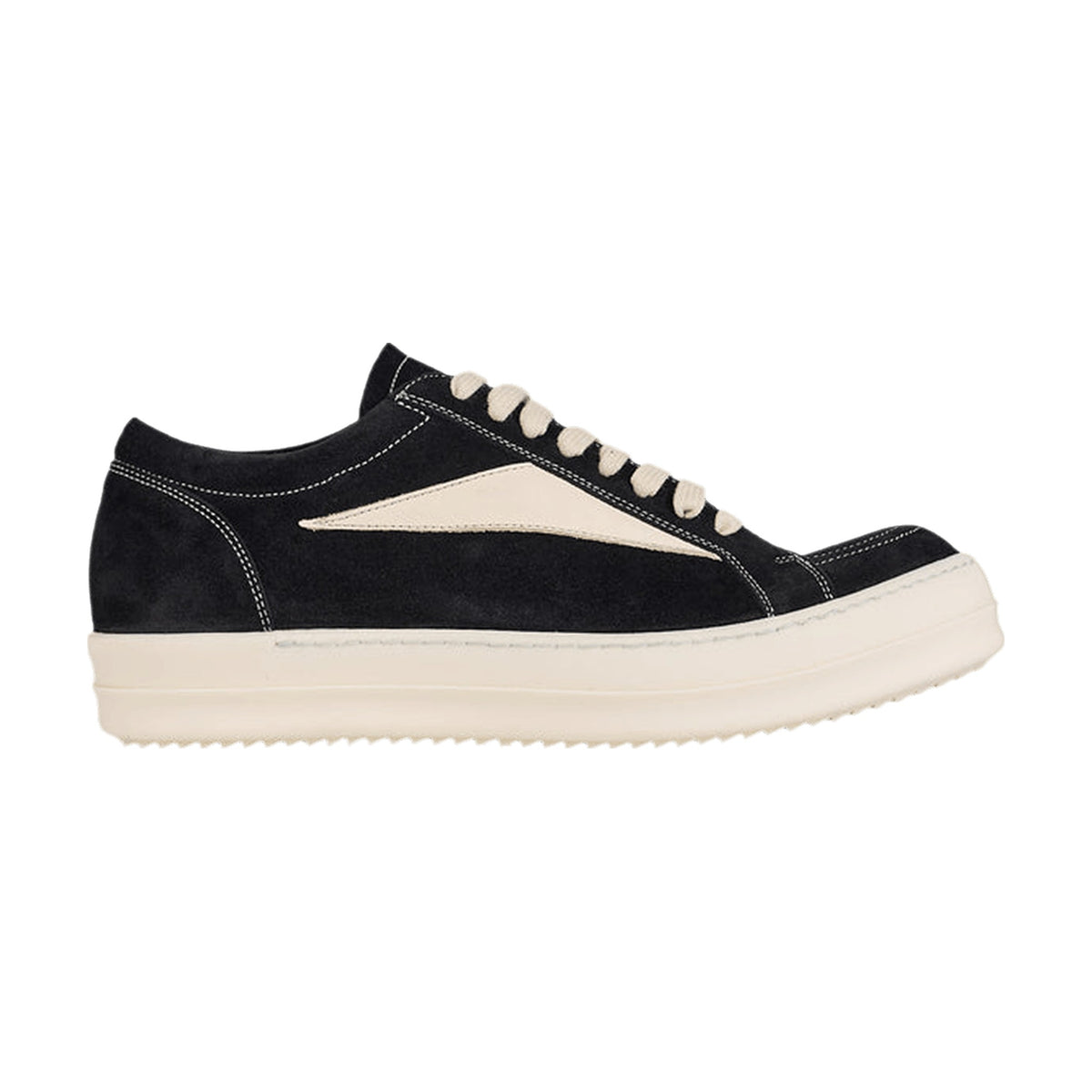 Rick Owens Vintage Sneaks Suede - Black White