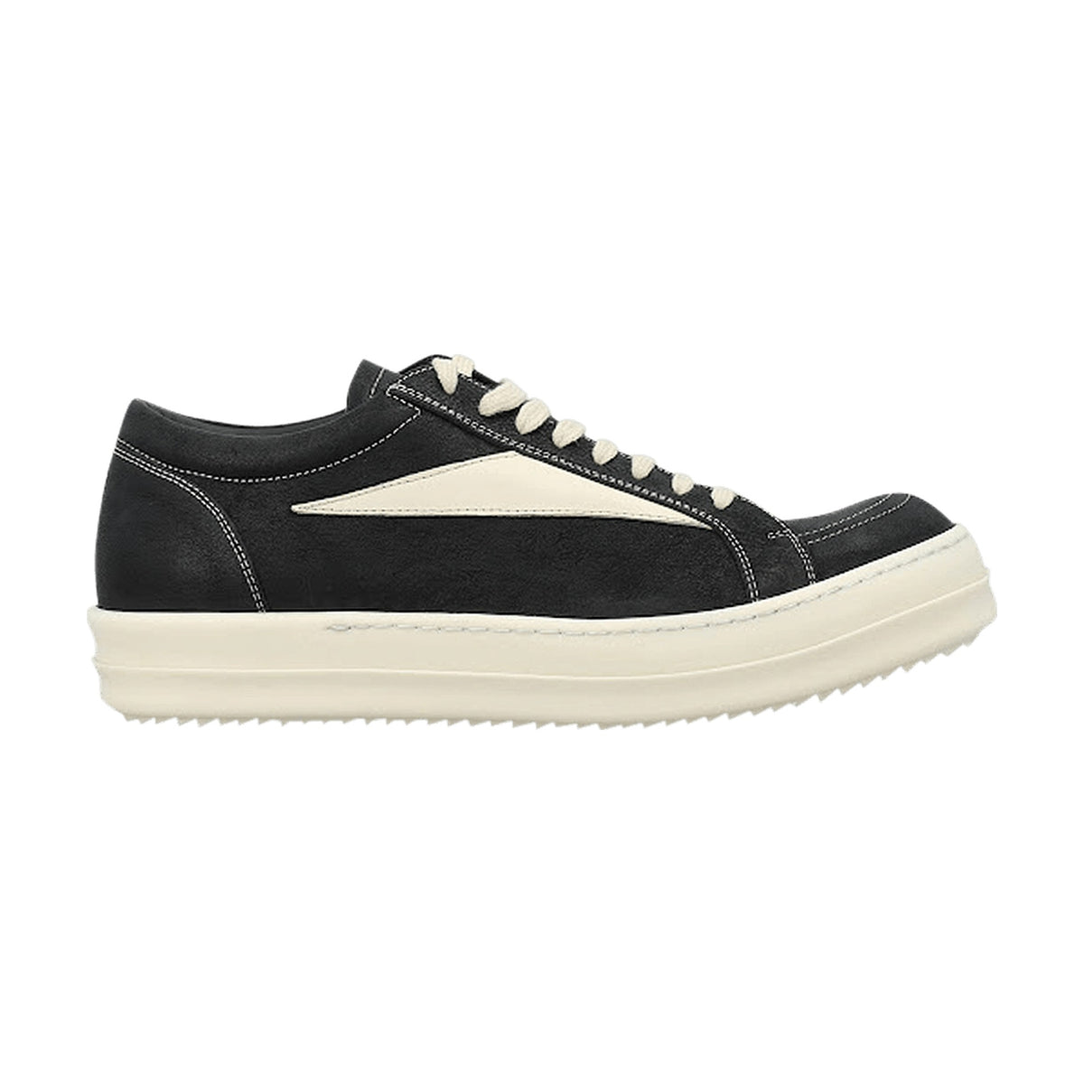 Rick Owens Vintage Sneaks Waxed Leather - Black