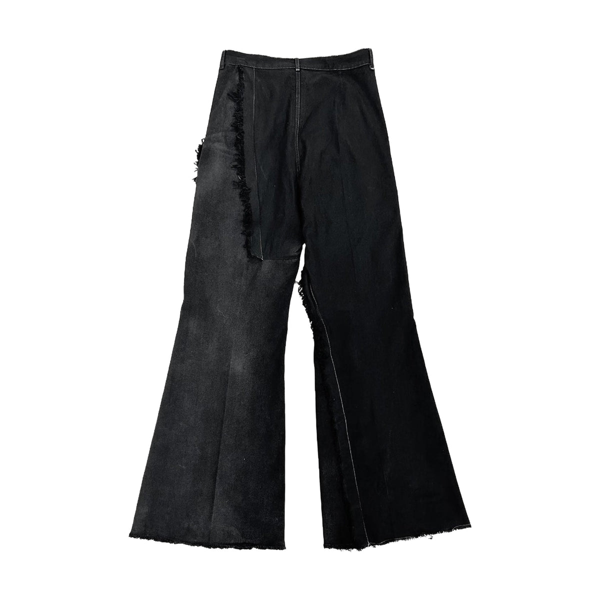 Rick Owens Joris Fringed Jeans — Black